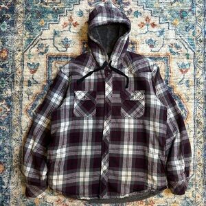 Vintage JNCO Sherpa Lined Plaid Jacket Large